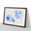 Two Blue Flowers - Single Picture Frame Print on MDF-56882426-56882427