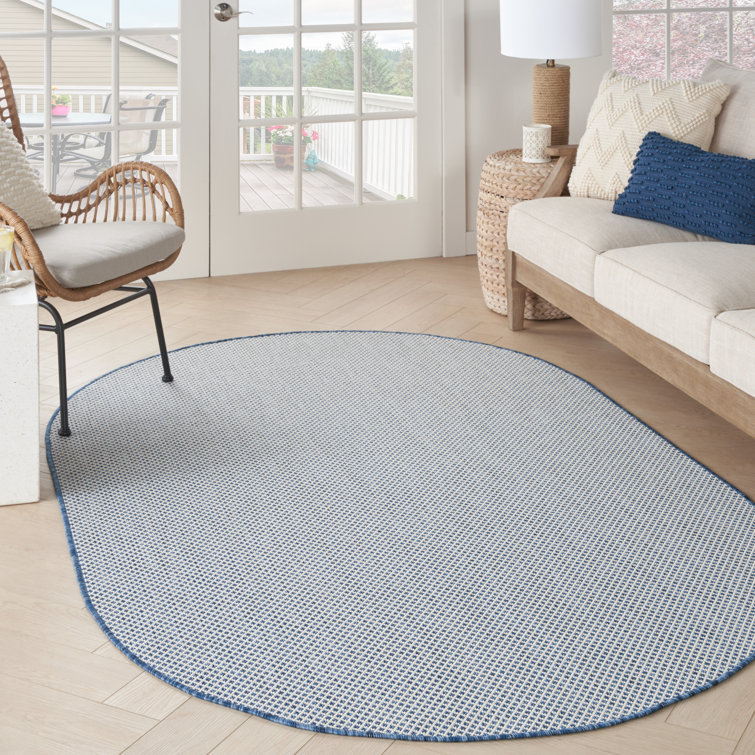 Gabriela Blue/Ivory Indoor/Outdoor Area Rug