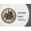 Horloge, 20 po, mécanisme d'engrenage, horloge murale, brun, transitionnel