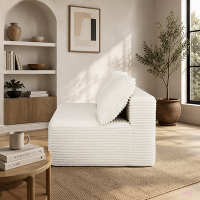 57"Cloud Sectional Couch, Comfortable 2 Seater sofa Couch for Modern Living Room,(Plush Fabric)