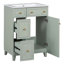 Armoire de salle de bain avec lavabo en céramique, 2 tiroirs et 1 porte-203876822