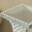 Vase de sol décoratif en forme de trompette, clous argentés, motif perle blanche, 40 po, décoration de mariage, grand vase