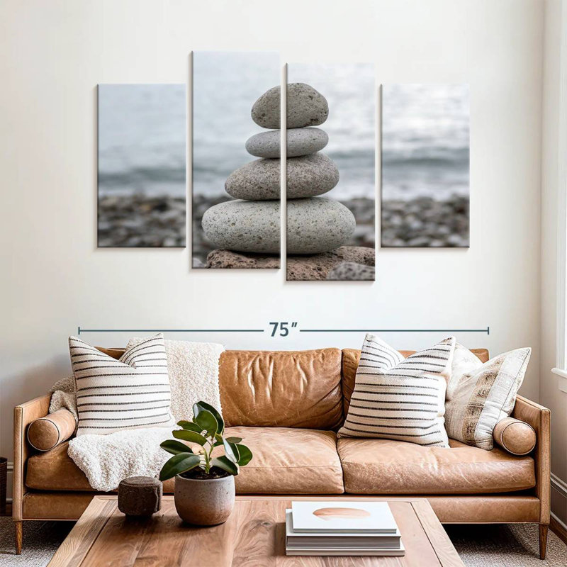 Kerrick Stacked Stones, H 42 po x l 68 po