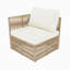 Ensemble de meubles d'extérieur en PE 84,9 po x 67,2 po x 31,5 po beige - rotin PE toutes saisons
