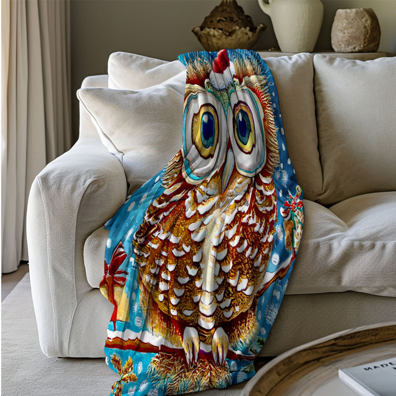 Snowy Screecher - 1 Piece Premium Sherpa Blanket, L 50 po x L 60 po