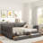 Elegant Upholstered Platform Bed With Usb Ports And 2 Drawers-1756690348