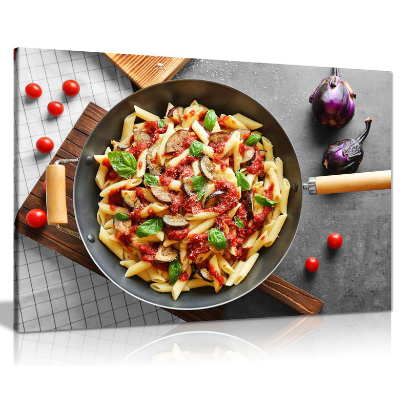 Restaurant Decor Italian Kitchen Pasta 1 Piece Wrapped Canvas Wall Art, 46cm H x 31cm W
