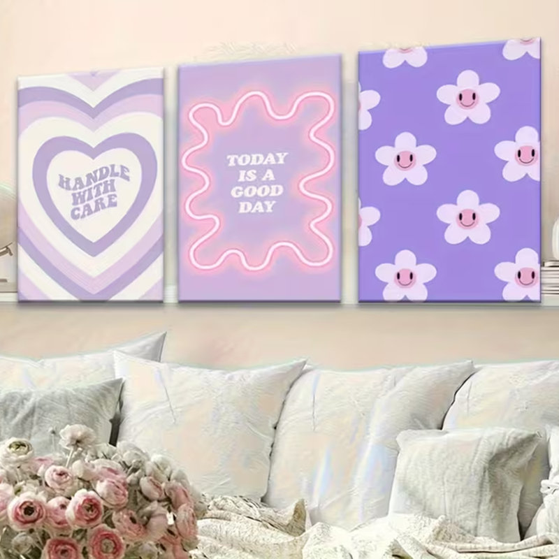 3 Piece Wrapped Canvas Print, 60 cm H x 120 cm W