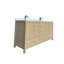 Meuble-lavabo double autoportant de 72 po avec comptoir en granit blanc Aura-1135900185-1135900186