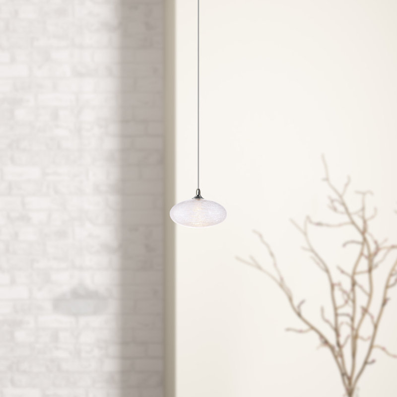 Alvie 1 - Light Single Pendant, Chrome, 2.8" H x 3.9" W x 3.9" D