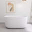 Baignoire de trempage autoportante de 47 po en blanc