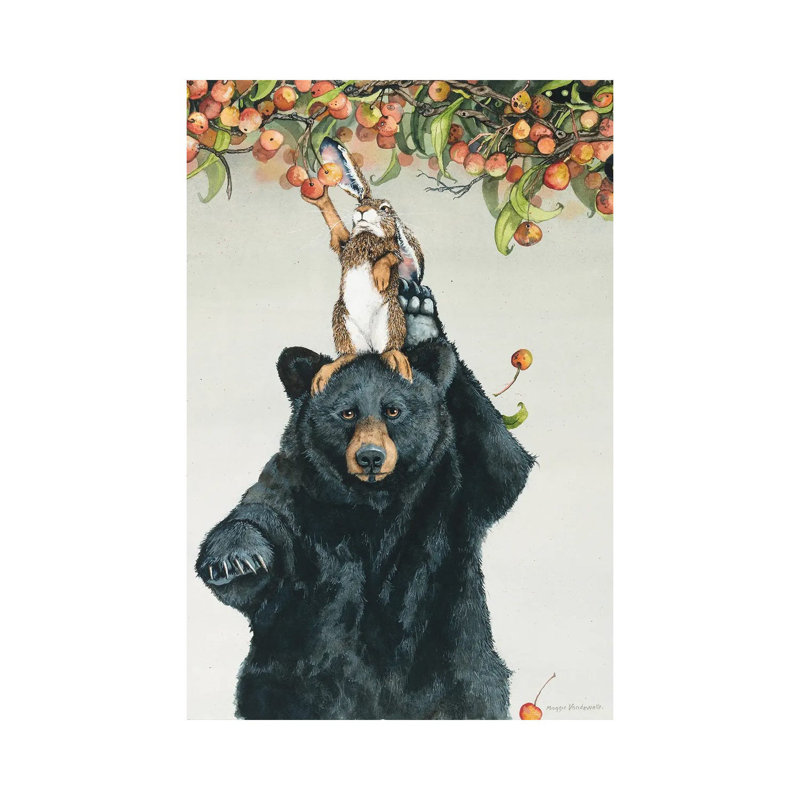 Bearing Bunnies - Impression sur toile tendue, H 40 po x l 26 po x P 1,5 po