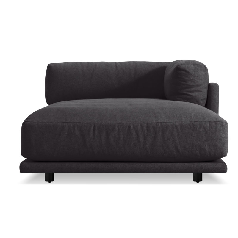 Sunday Chaise Lounge, Right Hand Facing, Kelso Charcoal 100% Polyester