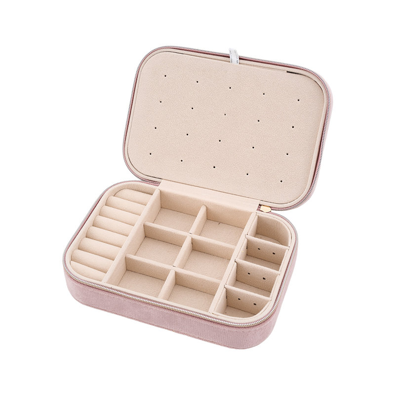Jewellery Box + Dividers, Pink
