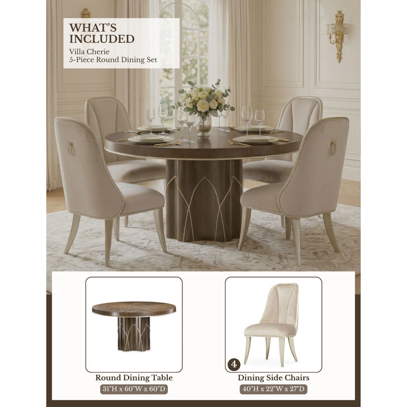 Villa Cherie 5 - Piece Dining Set