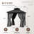 8 Ft. W X 8 Ft. D Patio Gazebo With Double Roof