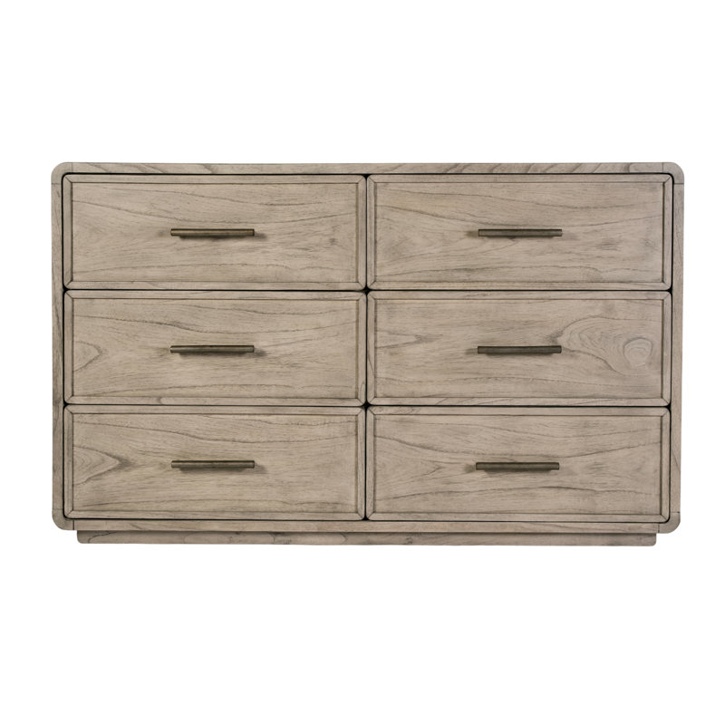 Brewster 6-Drawer Dresser, Medium Oak Brown