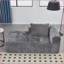 Causeuse moderne en chenille minimaliste - Canapé ergonomique pour 2 personnes dans la chambre à coucher - Mousse à rebond rapide | Chenille | Dossier rembourré | Accoudoirs évasés-459736641