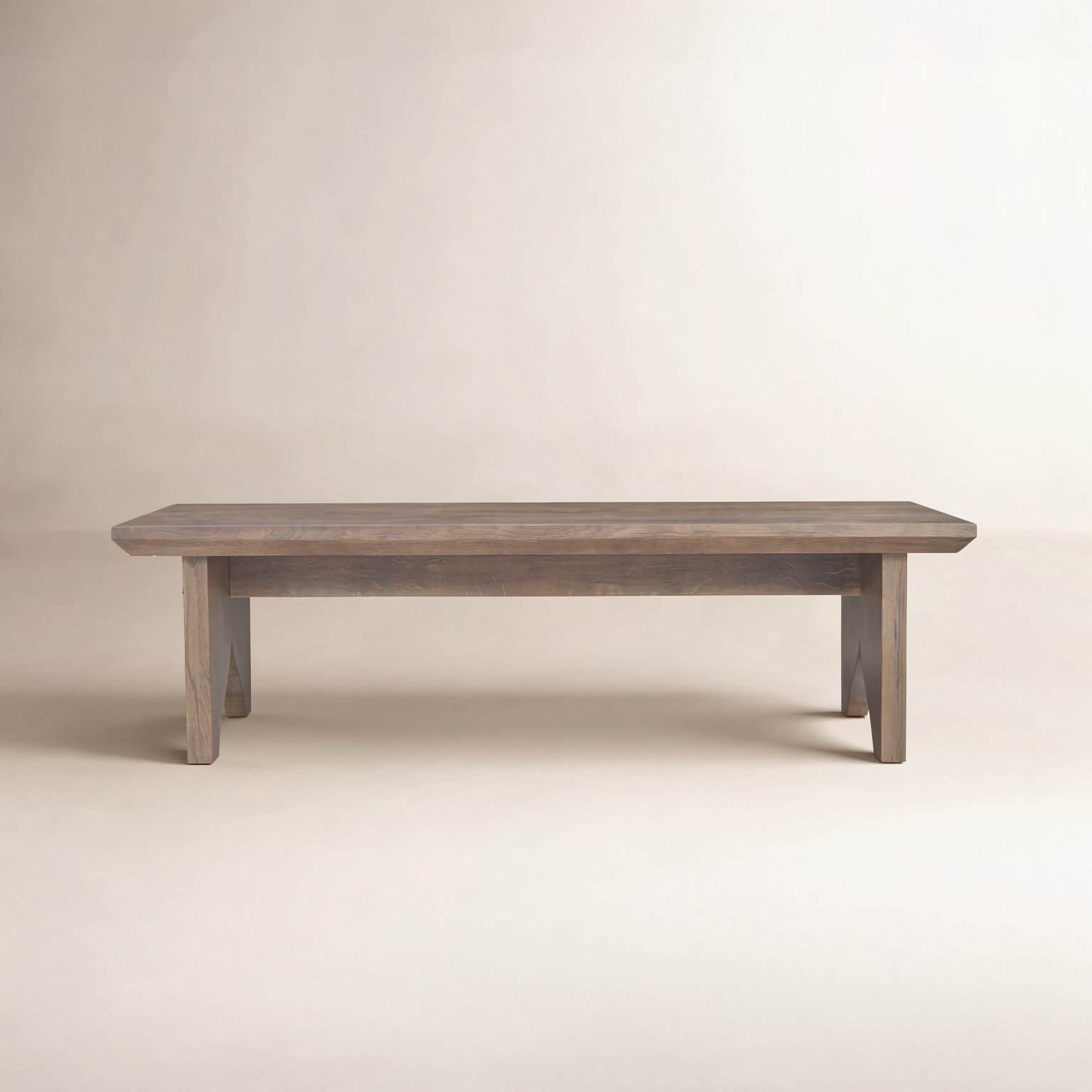 54" Oak Coffee Table, Brown