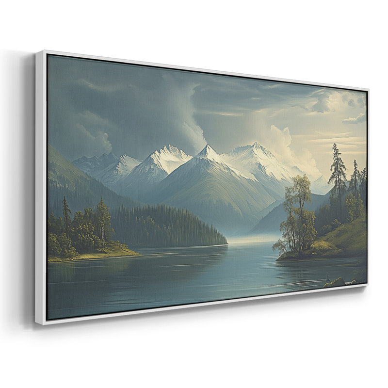 Série paysage - C III - Toile tendue avec châssis encadré - Prêt à être accroché, H 21 po x l 41 po, Blanc