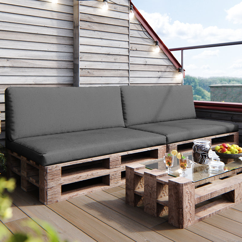 Jumbo Elephant 4 Piece Sofa Cushion Set, Anthracite