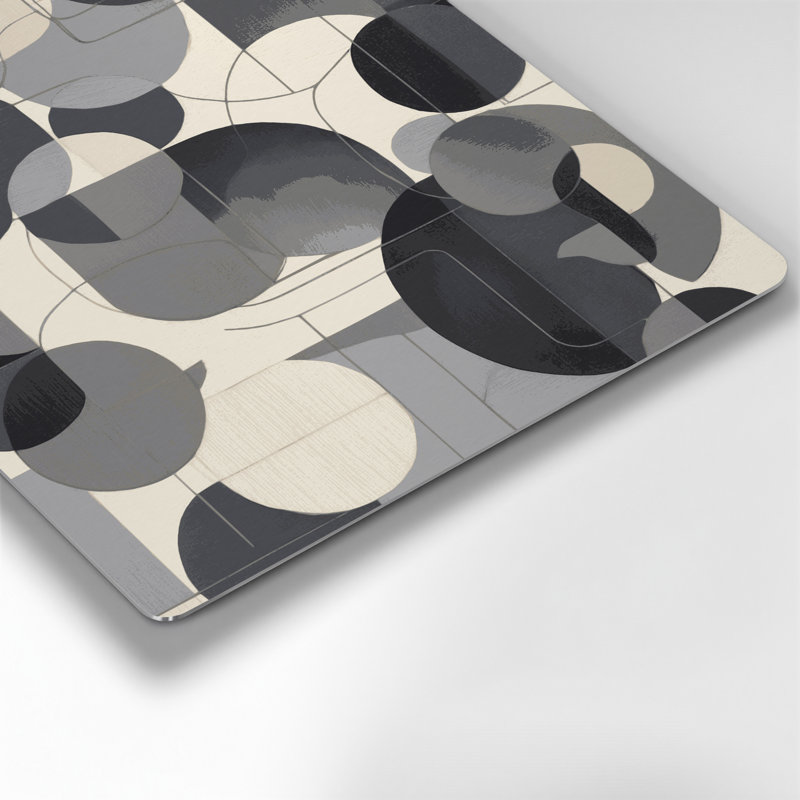 Art abstrait en métal gris, formes abstraites 2, H 12 po x l 12 po