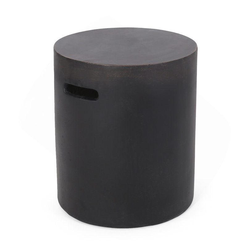 Outdoor Lightweight Concrete Side Table,Copper