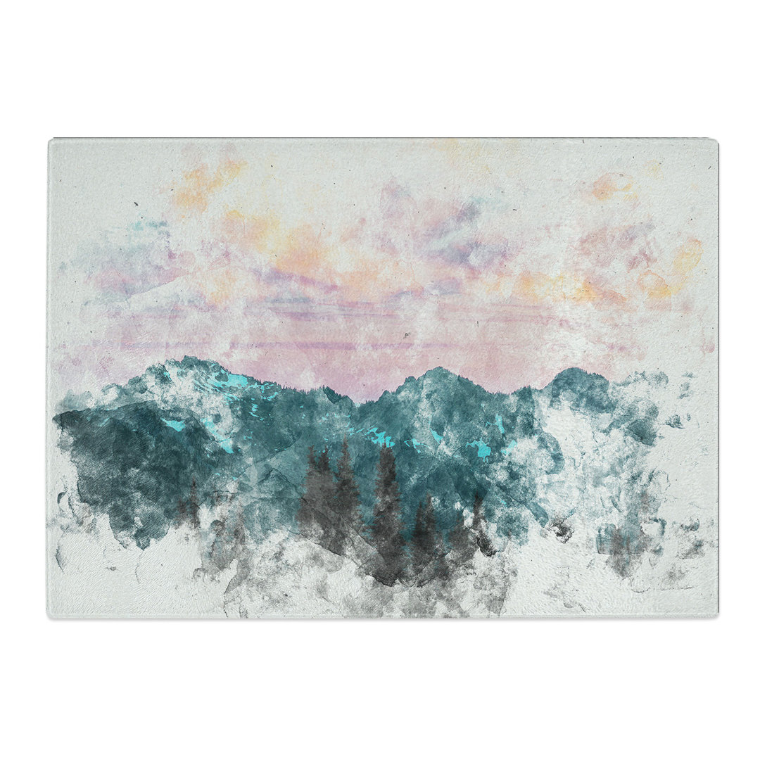 Tempered Glass Mountain Divide Chopping Board