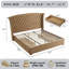 Très grand lit plateforme tapissier Clay Taupe avec 2 tiroirs de rangement latéraux et tête de lit à oreilles capitonnée-348351641-423072658