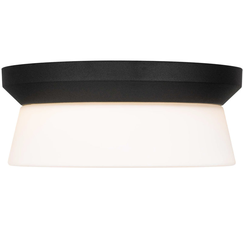 Plafonnier encastré noir intégré 11 pouces avec 1450 lumens 25W à haut rendement, 3 choix de température de couleur 3000K / 4000K 5000K, fonctionnalité à intensité variable, diffuseur en verre blanc gravé, intérieur