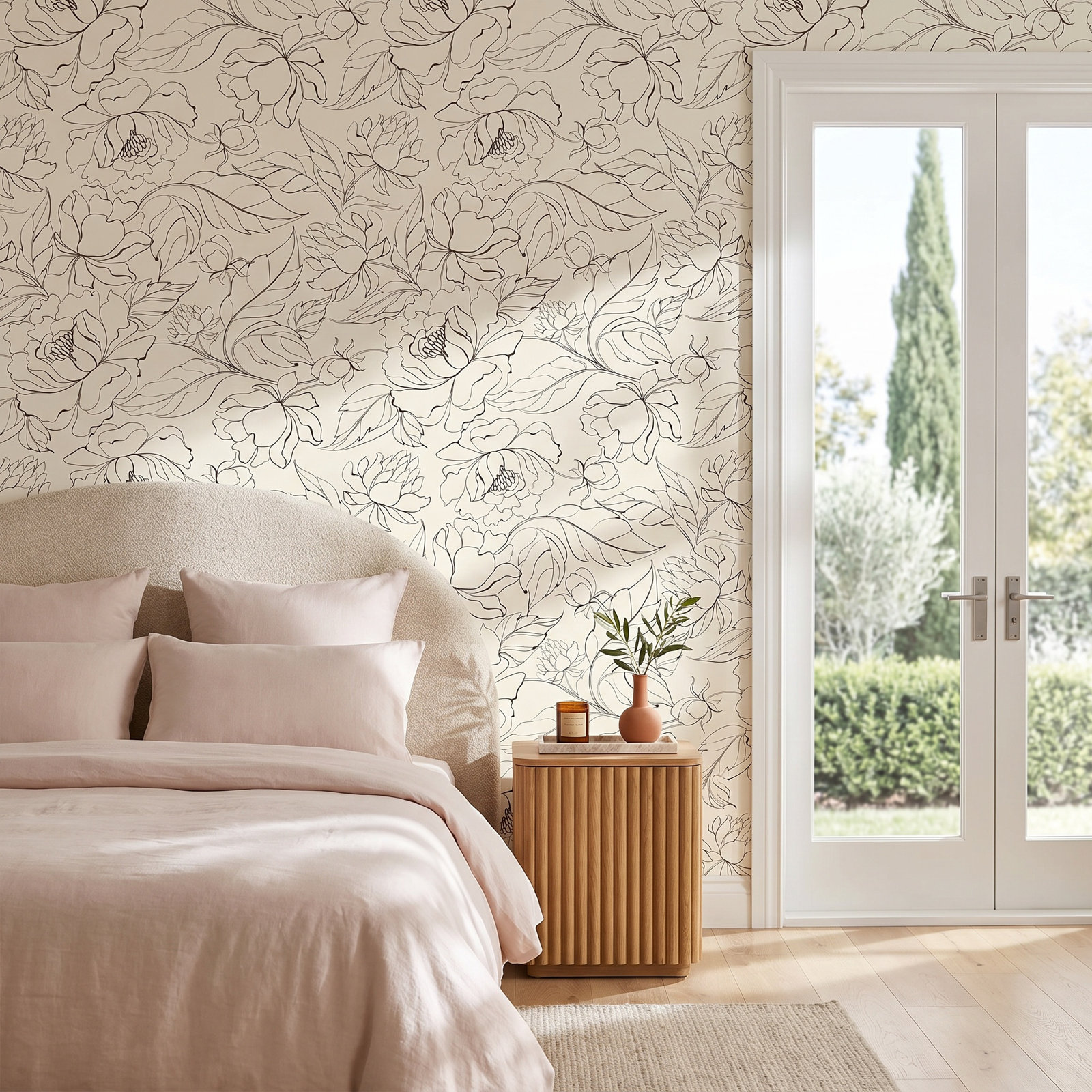 Michelet Peel & Stick Floral Wallpaper, 48" L x 24" W