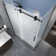 Langham XL 72" W x 80" H Frameless Rectangle Sliding Shower Enclosure with Fixed Panel