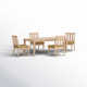 Samya 81.4'' Rectangular 4 - Person Outdoor Dining Set with Cushions