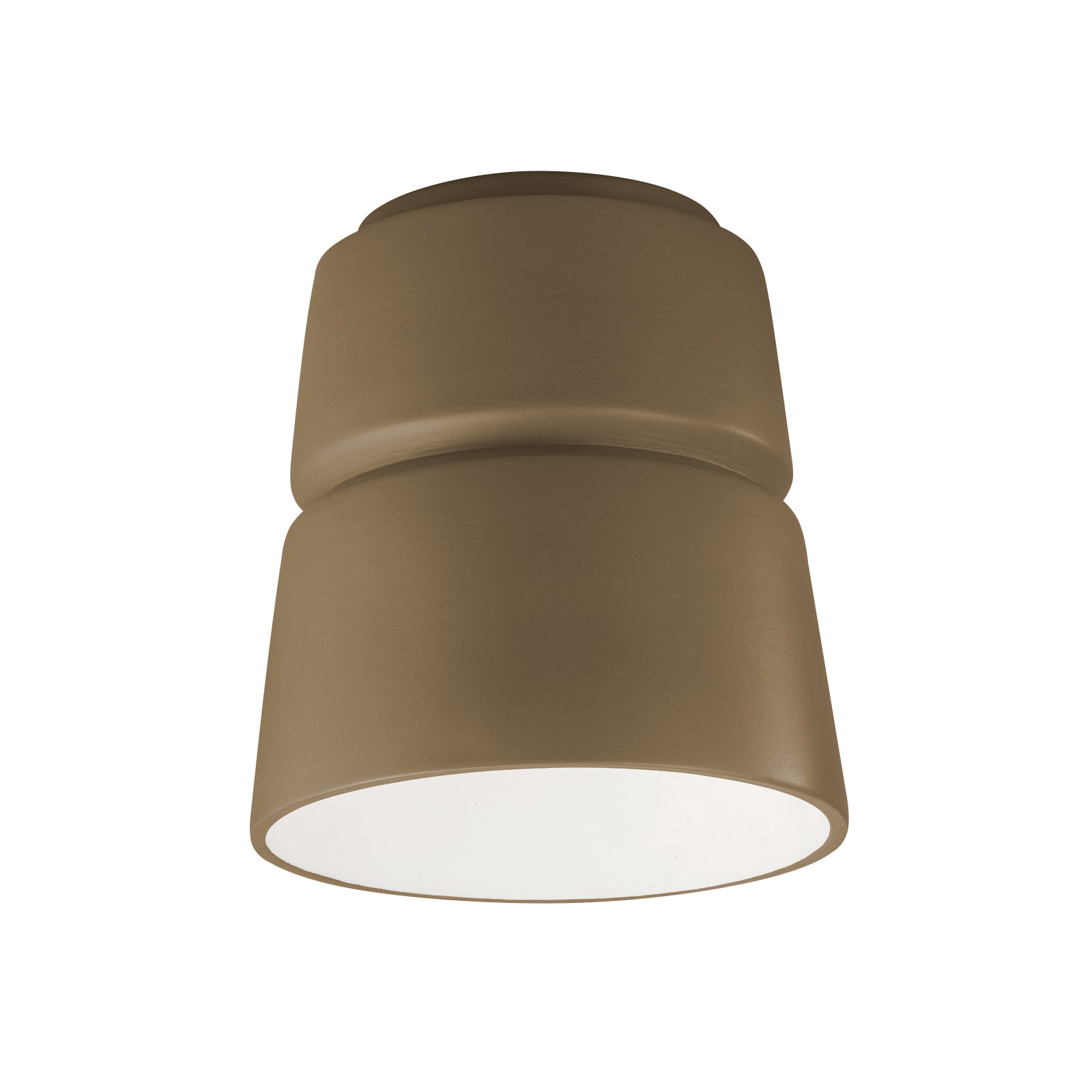 Logan Ceramic Empire Outdoor Flush Mount, Adobe, Incandescent (Not Included)