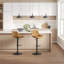 Swivel Upholstered Adjustable Height Counter Stool with Metal Frame-1881020861
