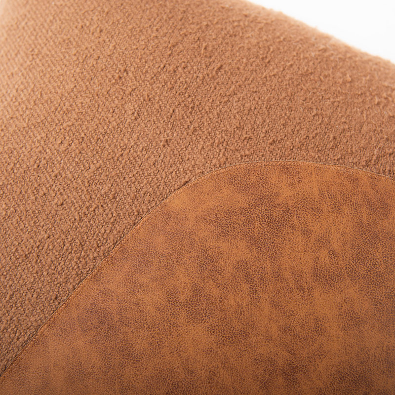 Coussin en coton / polyester, Polyester, Brun