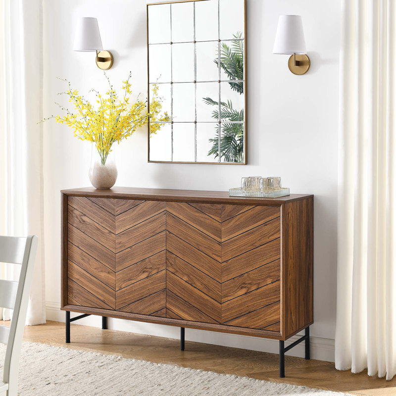 Modway Harper Chevron Sideboard, Walnut
