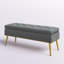 Banc de rangement rembourré en velours Kajana-1706549179