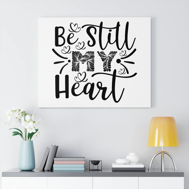 My Heart - Wrapped Canvas Print, 28cm H x 36cm W