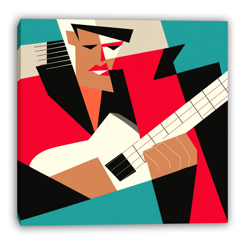 Art mural sur toile Jazz, L 30 po x H 30 po x P 1,5 po