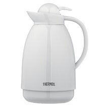 OGGI Linea Insulated Coffee Pot Carafe w/ Push Button Lid White in