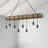 Eleesia 8-Light Dimmable Wood and Metal Linear Pendant