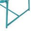 Table d'appoint moderne pour l'extérieur - H 12,97 po, couleur sarcelle, plateau en filet, style extérieur