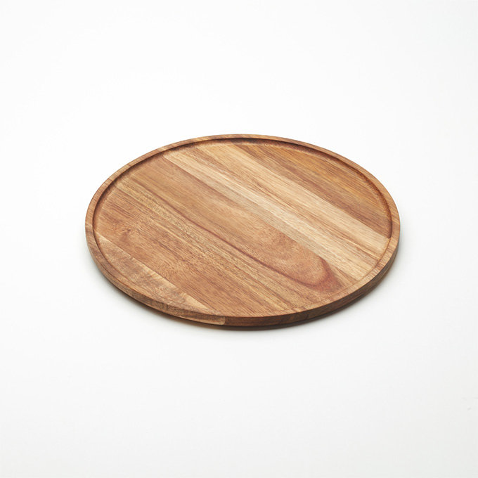 Acacia Wood Round Serving Board, 12-inch Brown