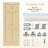 Solid Pine 6-Panel Sliding Barn Door With  Hidden Track & Installation Hardware Kit/No Assembly Required-114224281