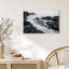 Tableau sur toile représentant une côte rocheuse sombre aux vagues turquoise écumeuses-29353794