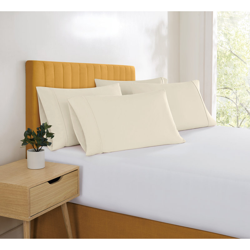 Simmons Essential Microfiber Brushed Sheet Set, Ivory, King
