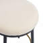 Ensemble de 2 tabourets de comptoir 24,75 po Modern, ensemble de 2 tabourets de comptoir blancs avec structure en fer, coussin éponge, repose-pieds, convient à la cuisine / chambre à coucher / salle à manger.