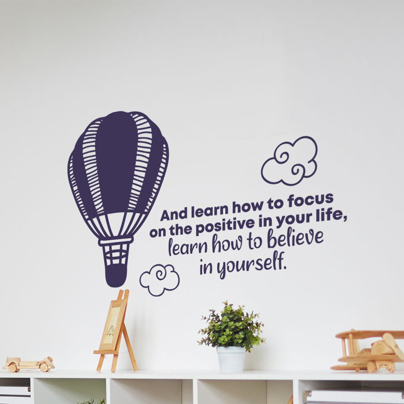 Text & Numbers Wall Decal, 20" H x 40" W x 0.05" D