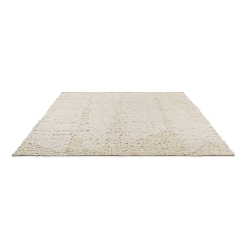 Craft Area Rug in Wool White, Rectangle 4'7" x 6'6"